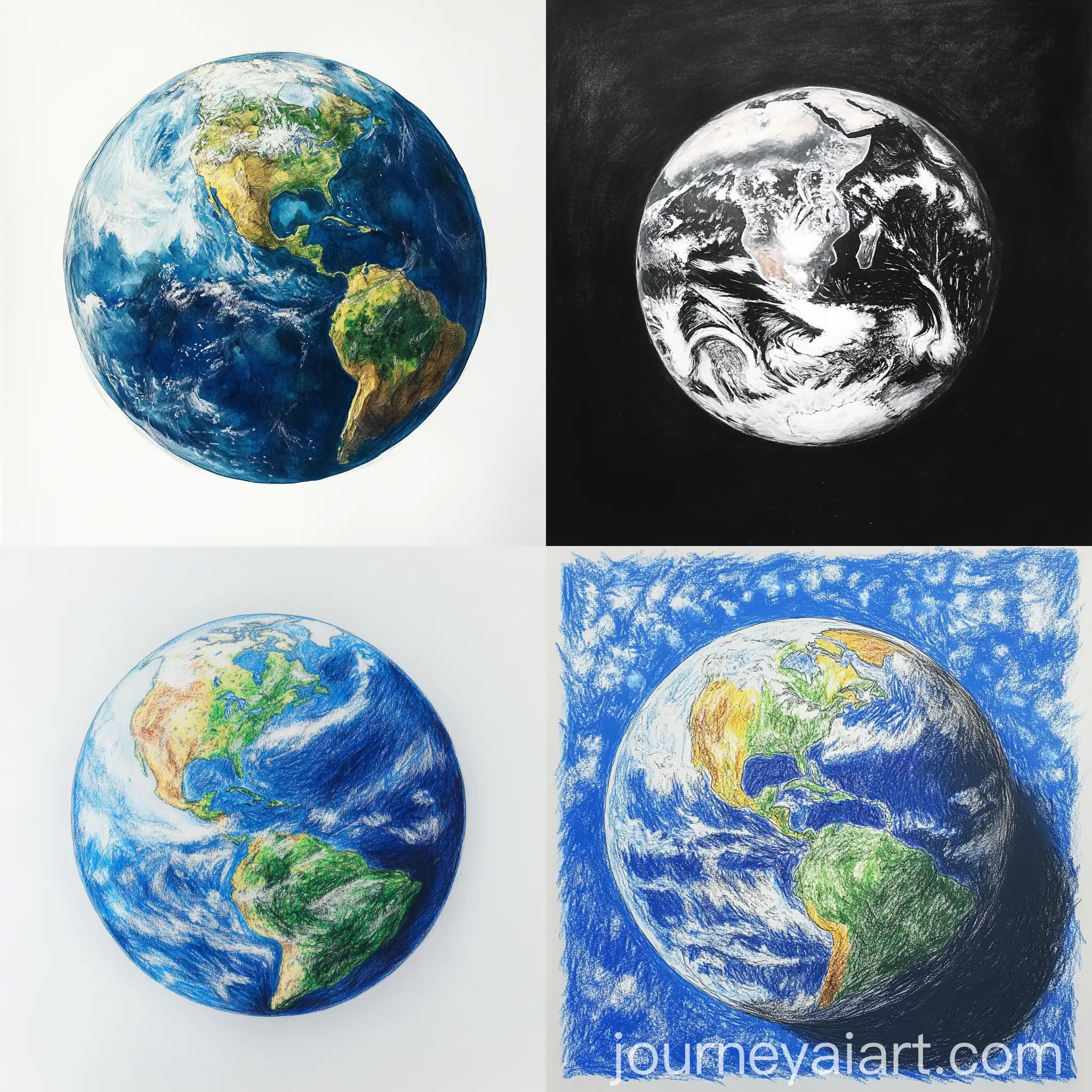 Earth-Poster-Drawing-with-Simple-and-Vibrant-Design