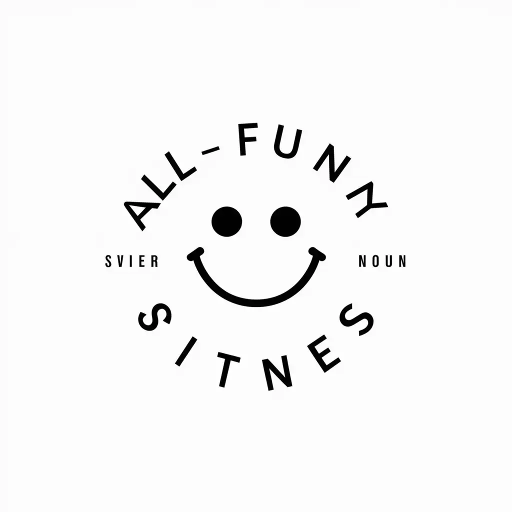 LOGO-Design-for-Allfunny-Minimalistic-Smile-Symbol-for-Sports-Fitness-Industry