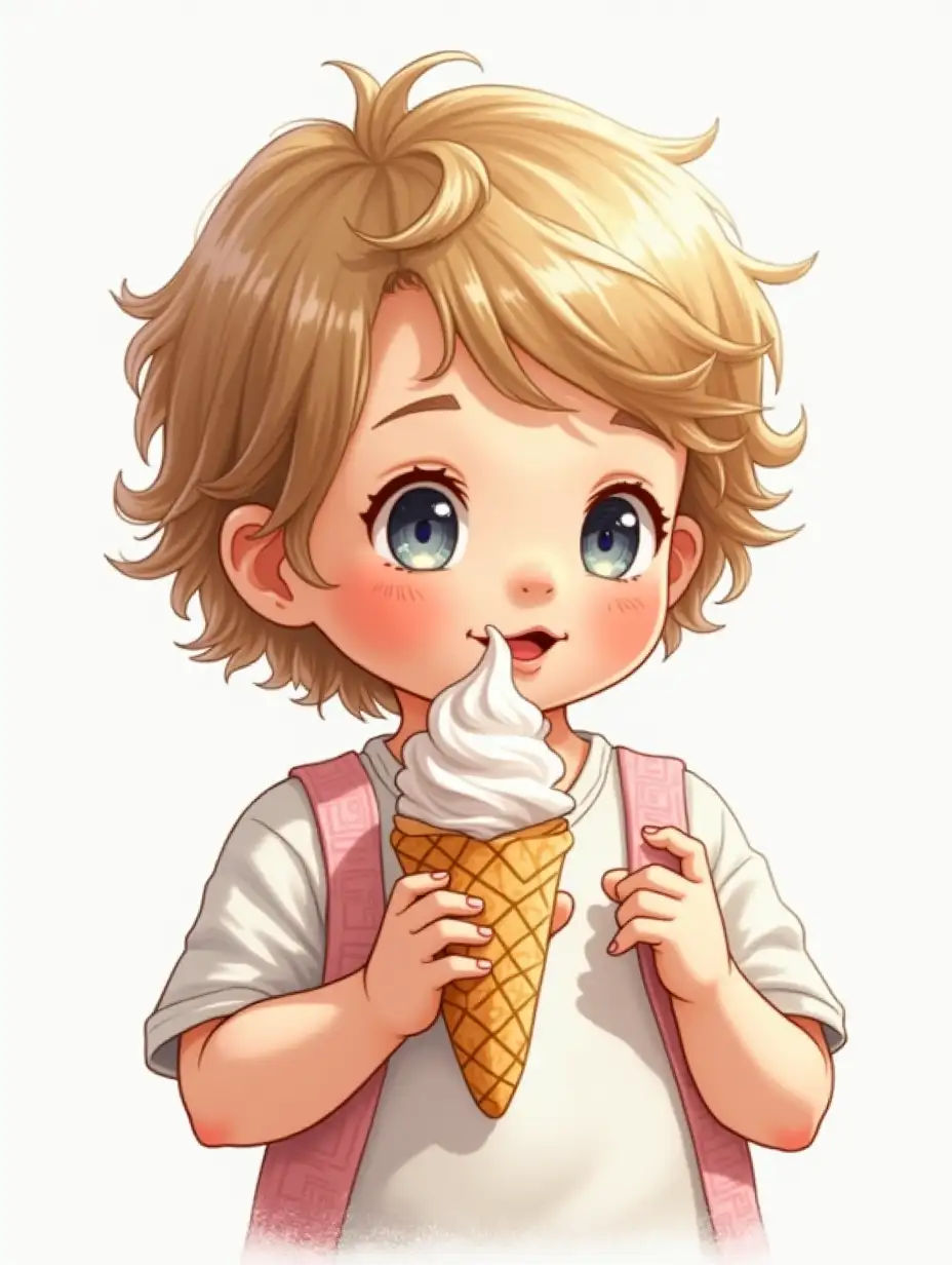 Child-Enjoying-Ice-Cream-in-a-Delightful-Scene