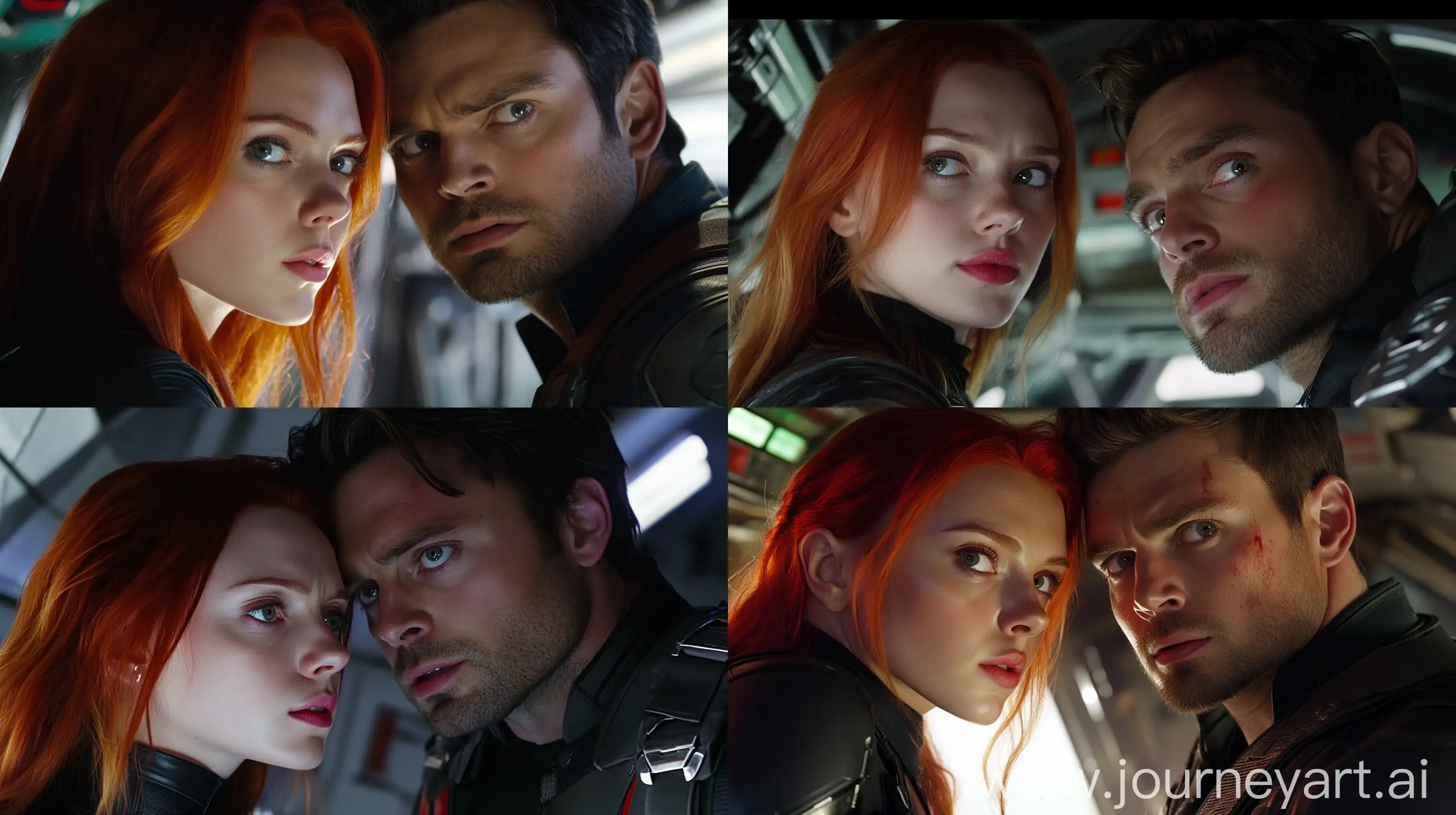 Florence-Pugh-and-Sebastian-Stan-in-Avengers-Spaceship