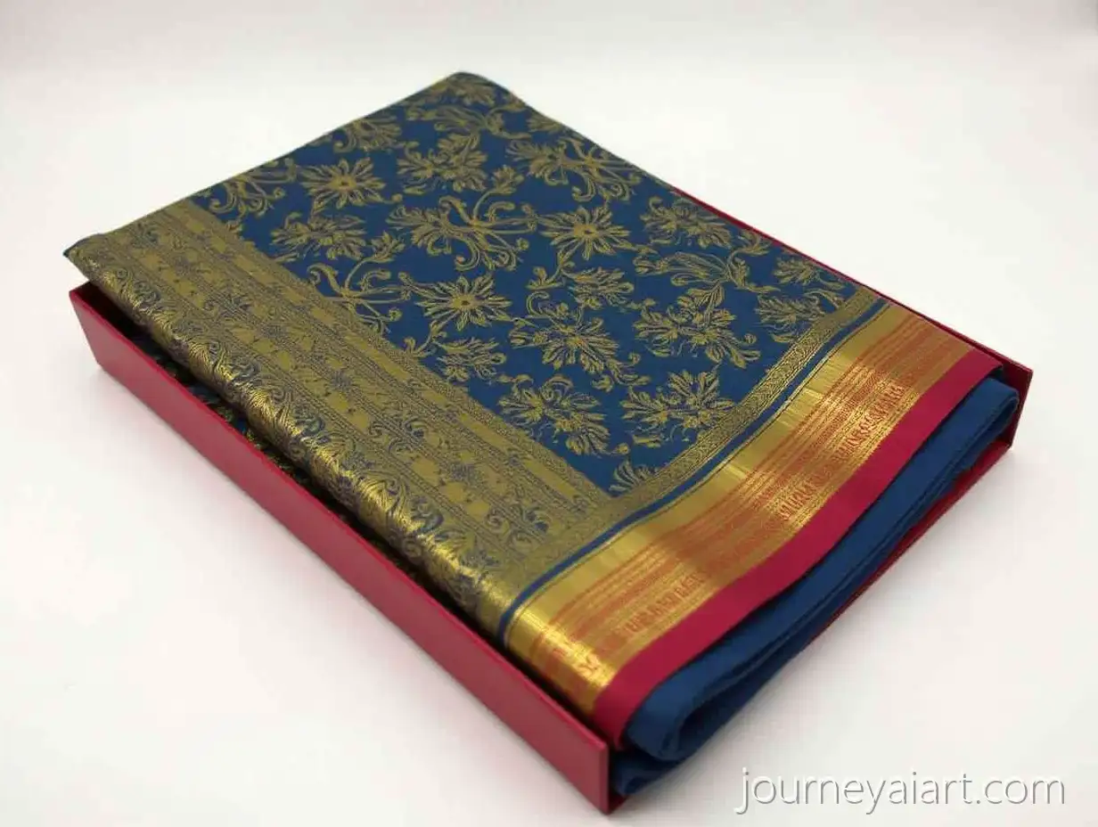 Luxury-Indian-Saree-in-Elegant-Gift-Box-with-Traditional-Patterns