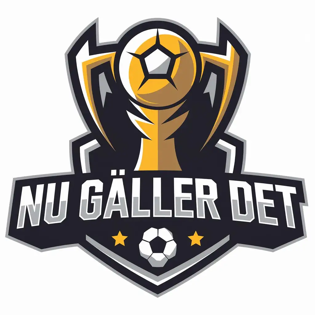 LOGO Design for Nu Gller Det Soccer Fantasy Football Trophy Emblem with Moderate Style for Sports Fitness