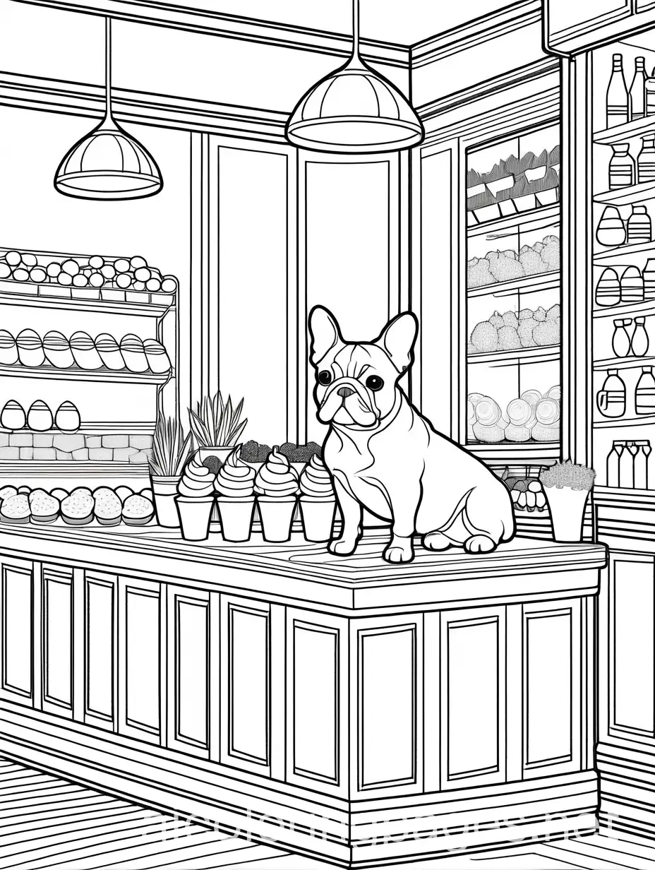 Charming-French-Bulldog-in-a-Cozy-Cafe-Coloring-Page