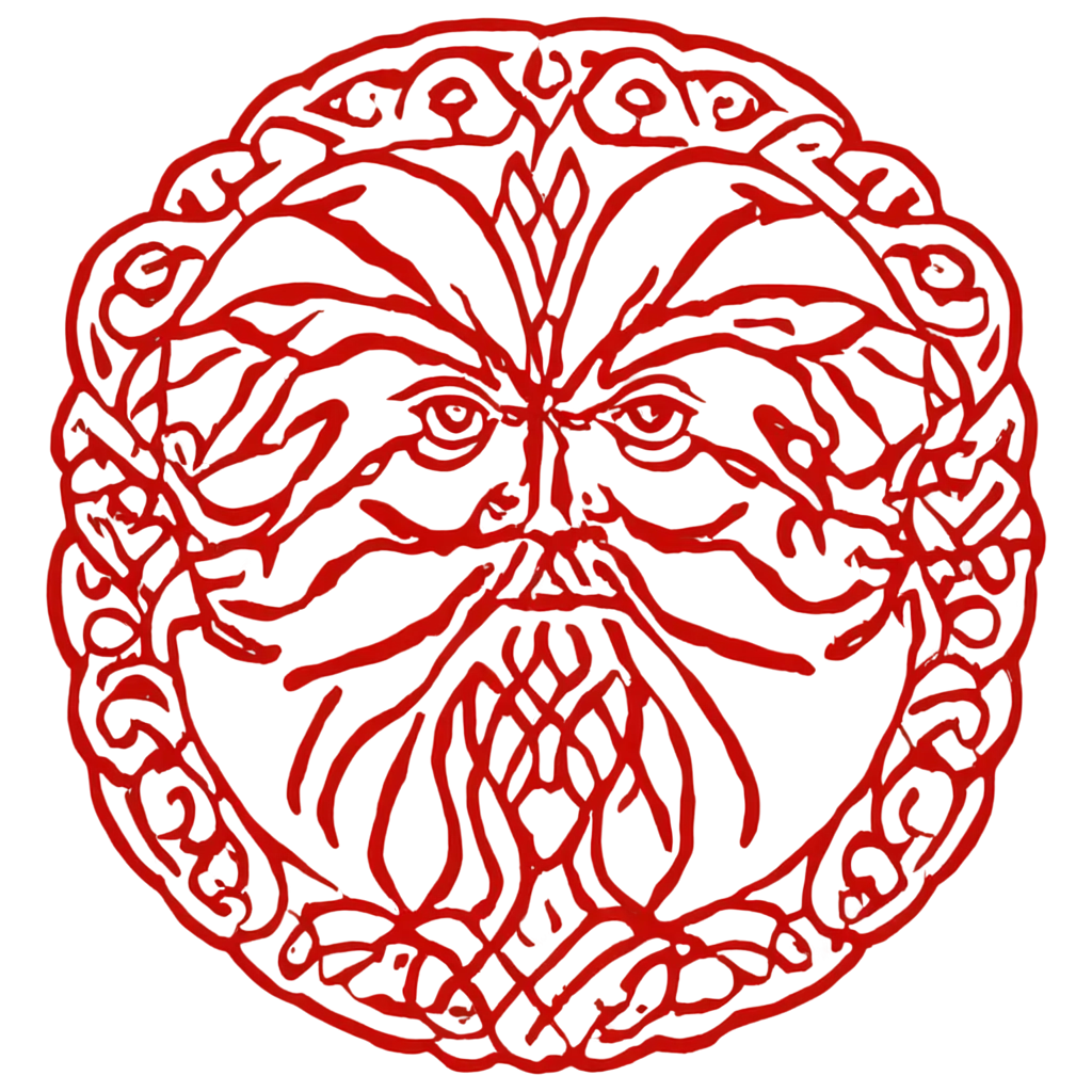 PNG-Green-Man-Celtic-Illustration-in-Vibrant-Red-HighQuality-Image-for-Online-Presence