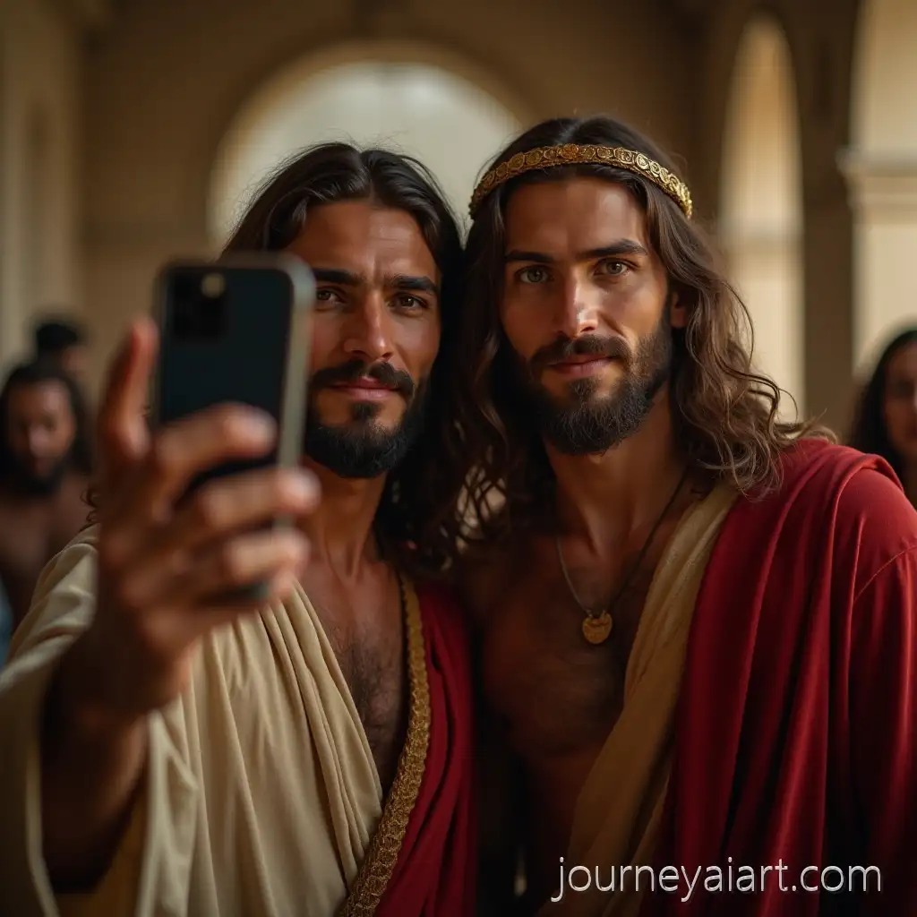 Jesus-and-Judas-Taking-a-Selfie-in-Modern-Times