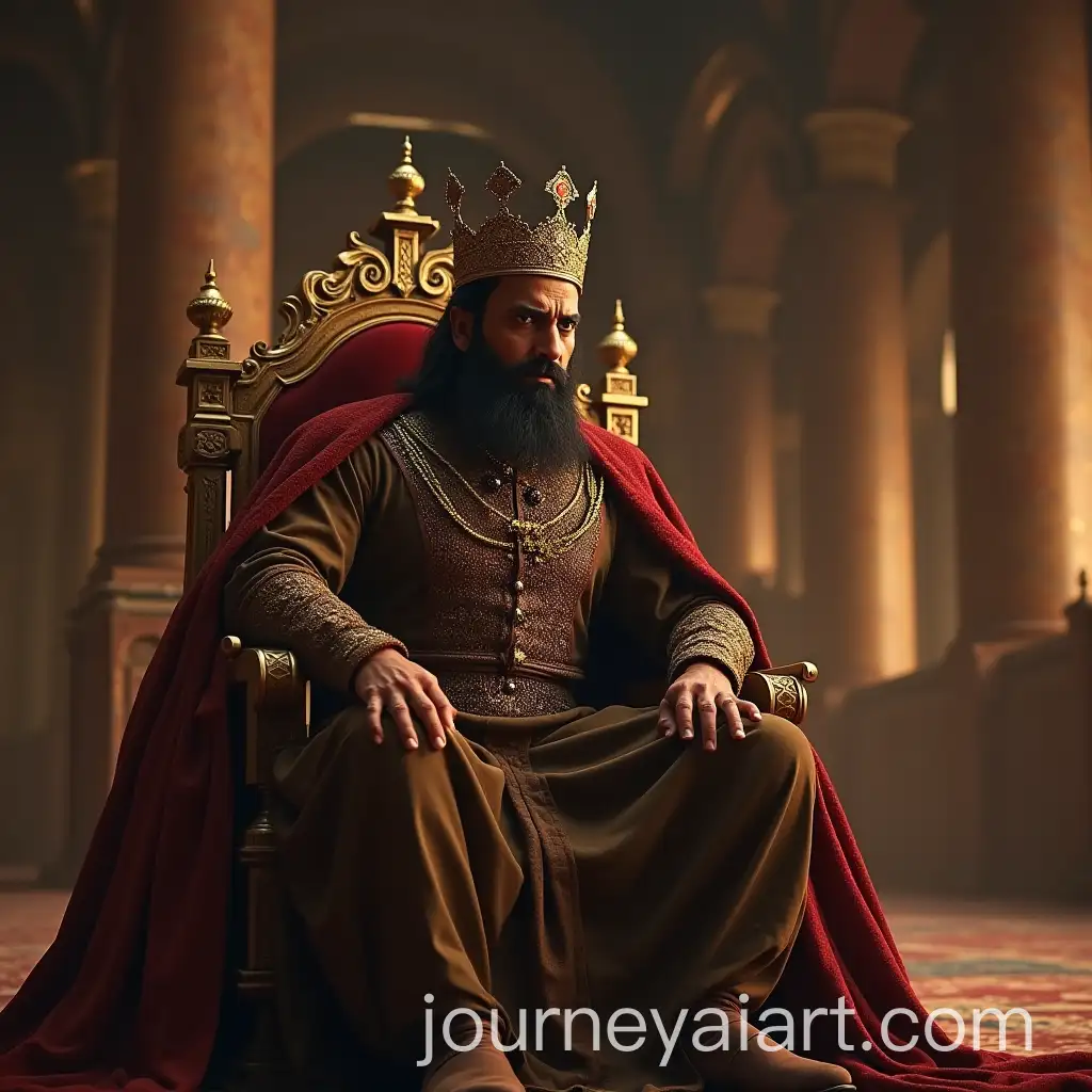 King-Rangesh-Contemplating-a-Difficult-Decision-in-His-Grand-Palace