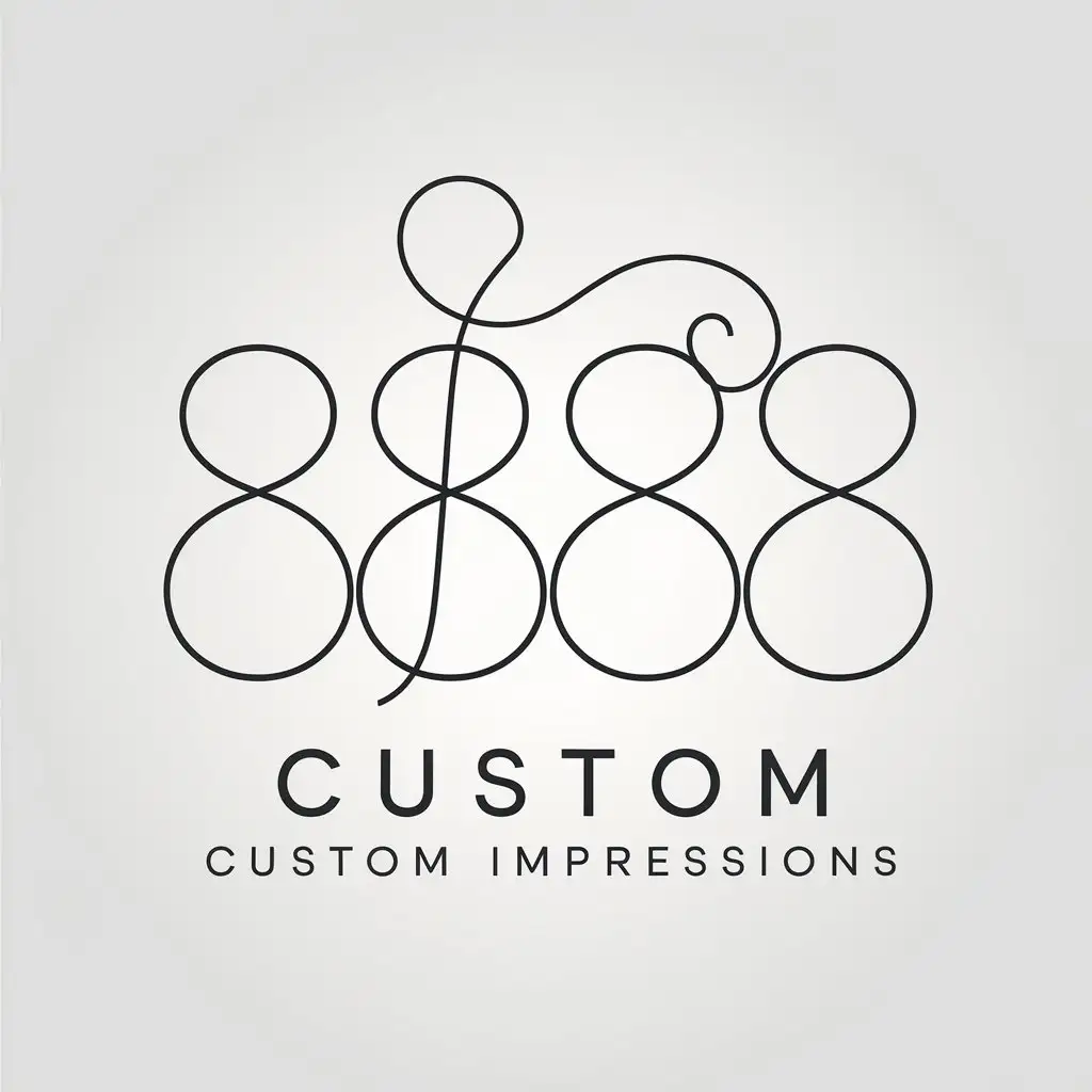 LOGO-Design-For-8888-Custom-Impressions-Delicate-Paper-Craft-Theme-with-Minimalist-Typeface