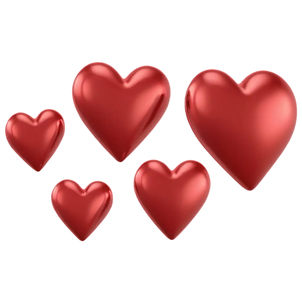 3D-Volumetric-Metallic-Red-Heart-PNG-Image-Perfect-for-HighQuality-Digital-Creations