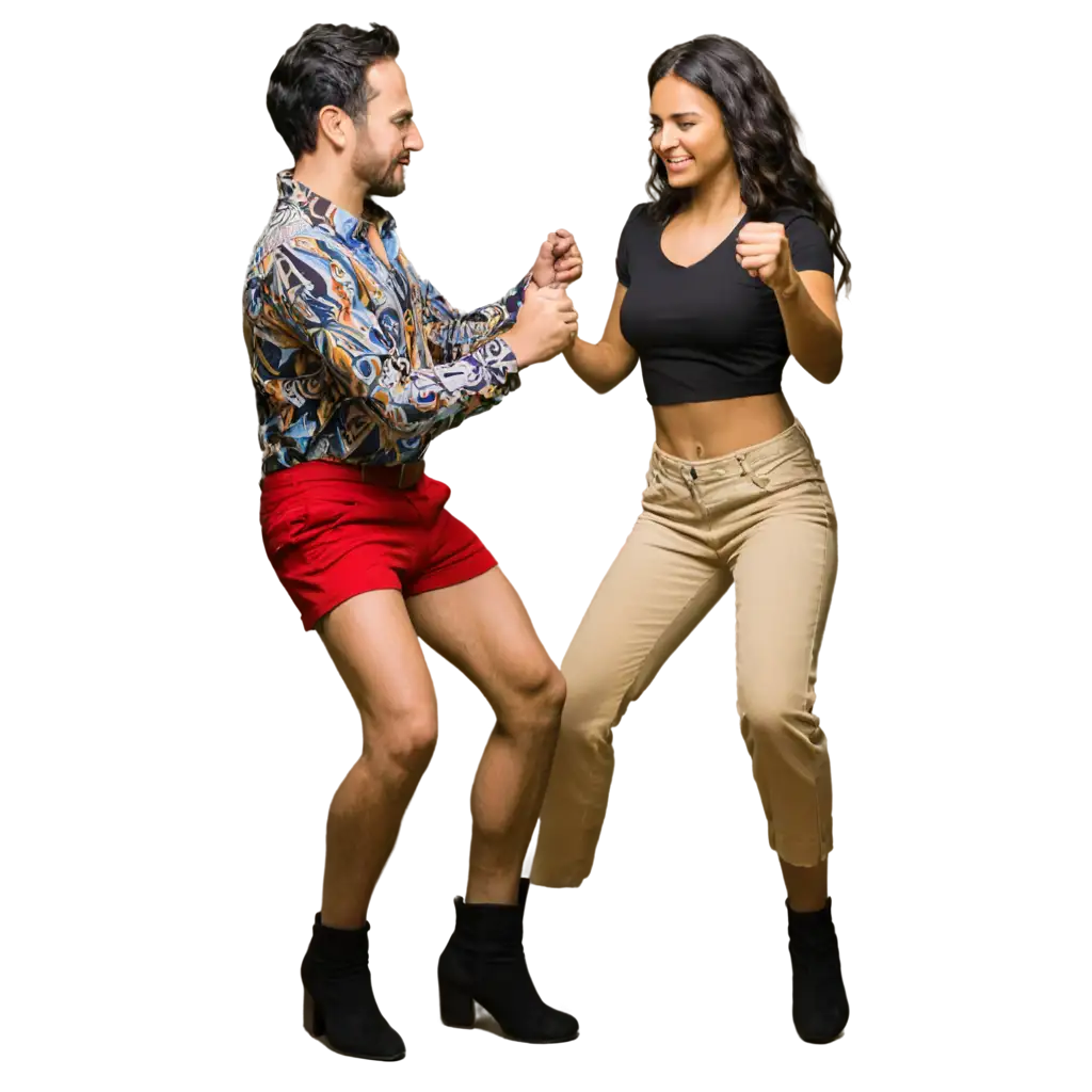 PNG-Image-of-a-Man-and-Woman-Dancing-Cumbia-Music-HighQuality-Casual-Dance-Representation