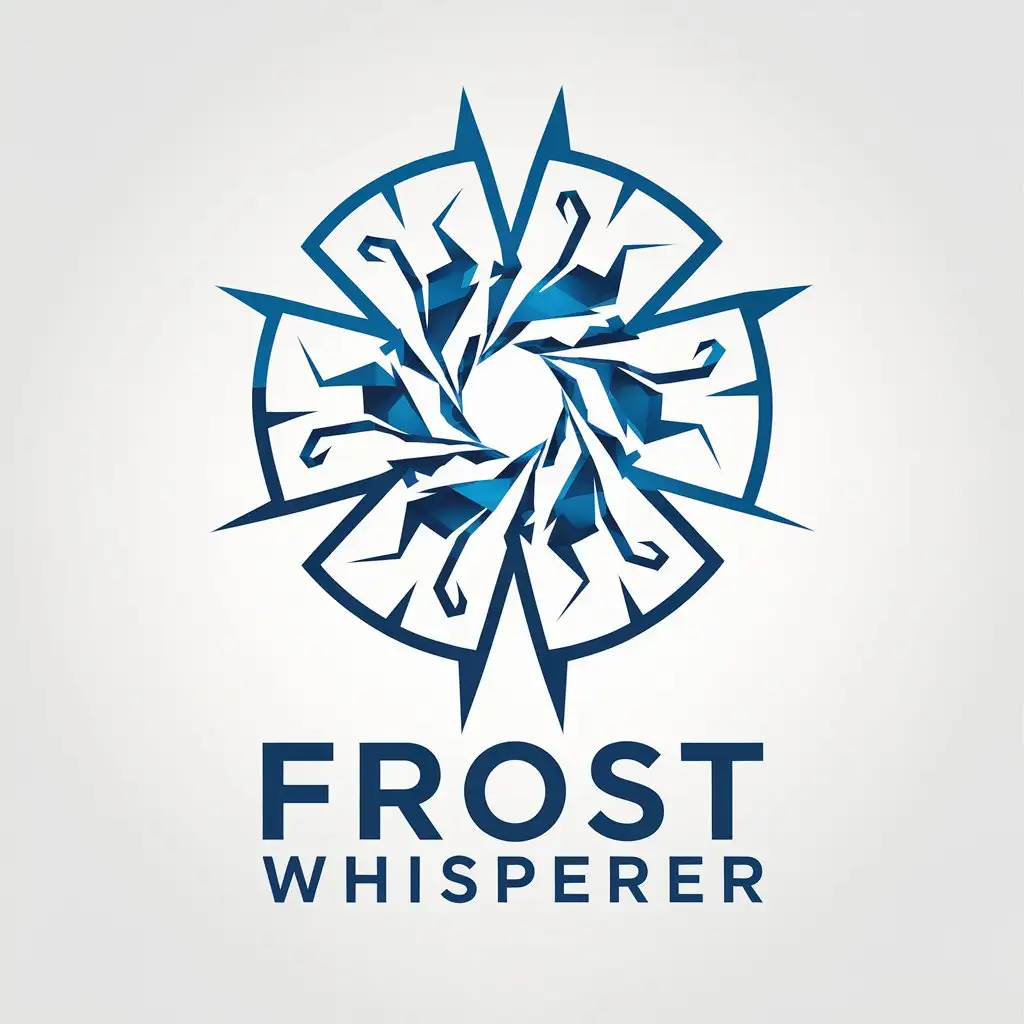 LOGO-Design-For-Frost-Whisperer-Frozen-Whirlpool-with-a-Modern-Cyber-Theme