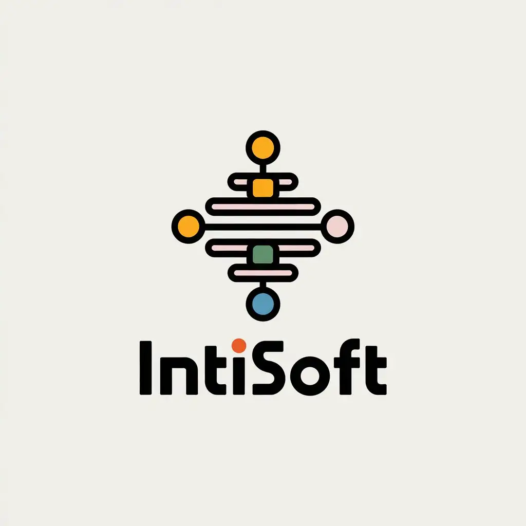 a vector logo design,with the text "intisoft", main symbol:intiraymi,Moderate,clear background