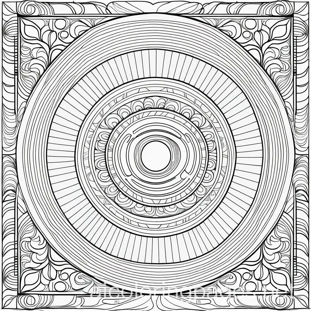 a cover page for adult colouring book, Coloring Page, black and white, line art, white background, Simplicity, Ample White Space. The background of the coloring page is plain white to make it easy for young children to color within the lines. The outlines of all the subjects are easy to distinguish, making it simple for kids to color without too much difficulty