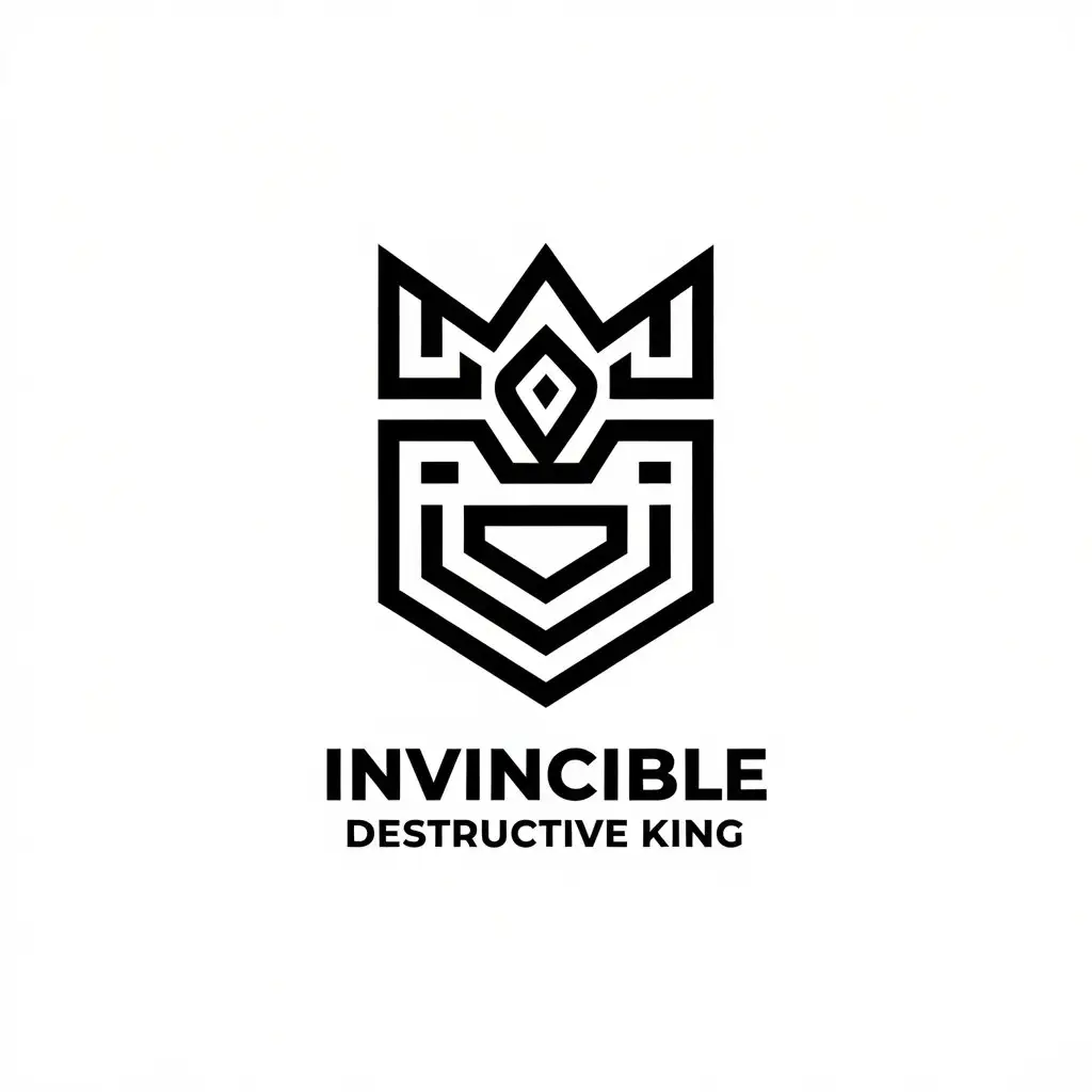 LOGO-Design-for-Invincible-Destructive-King-Minimalistic-Vector-Logo