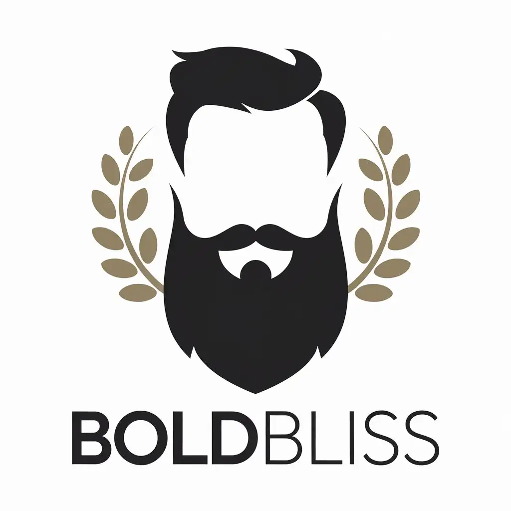 LOGO Design for BoldBliss Healthy Beard Symbol in Beauty Spa Industry with Clear Background