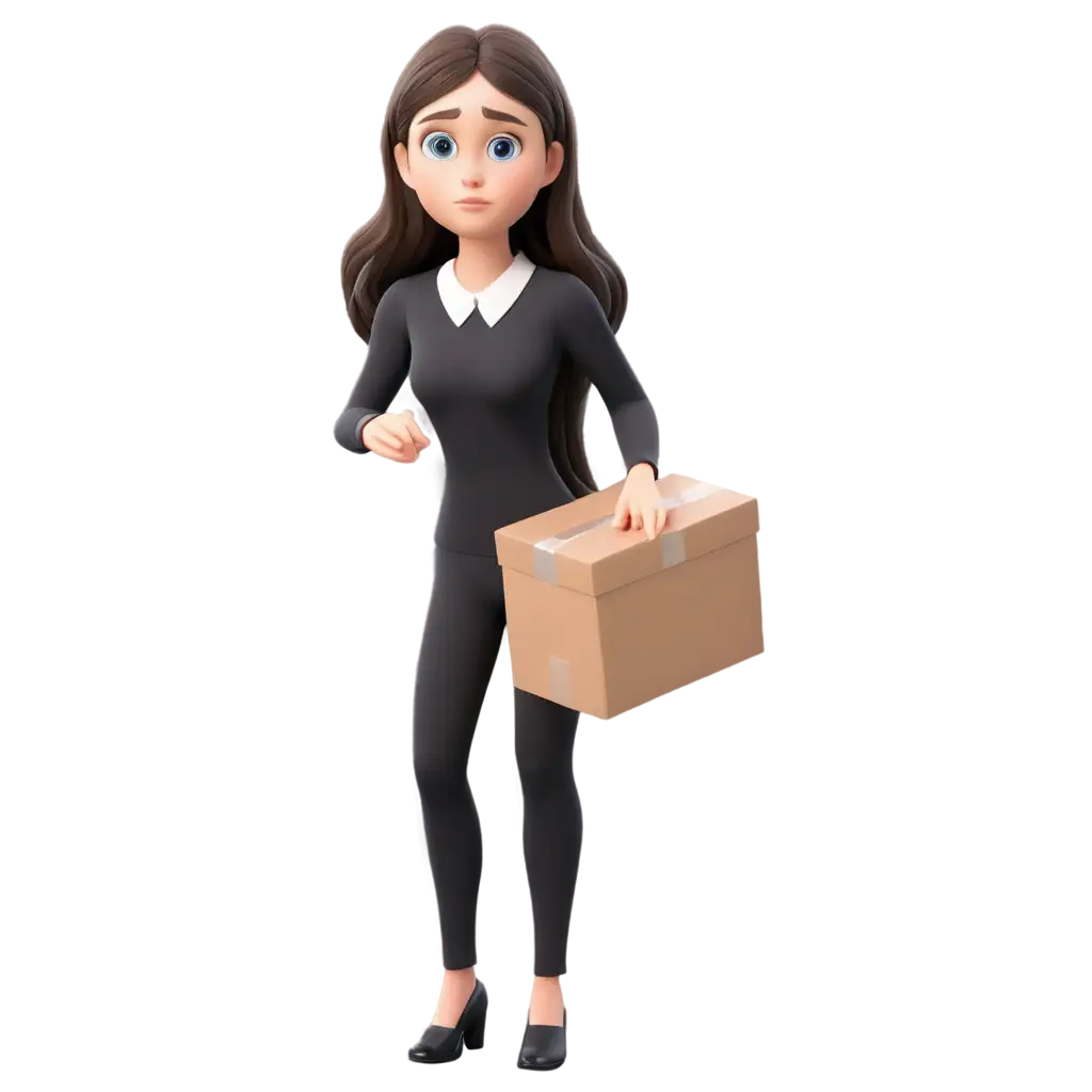 Sad-Girl-Holding-Box-PNG-HighQuality-3D-Image-for-Diverse-Applications