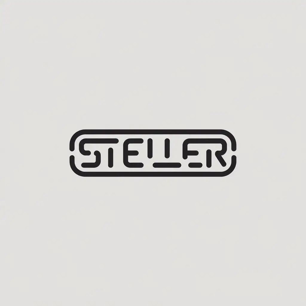 LOGO Design for STELLER Minimalistic TextBased Vector for Technology Industry with Clear Background