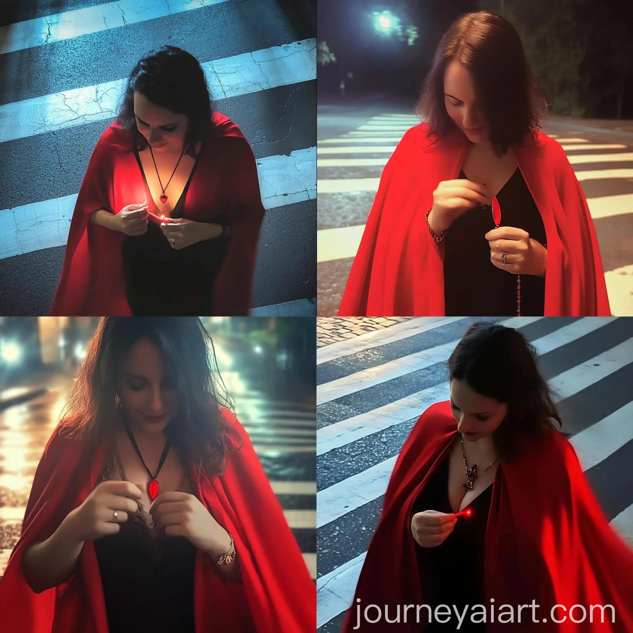 Superhero-in-Red-Cape-Crossing-City-Street-at-Night