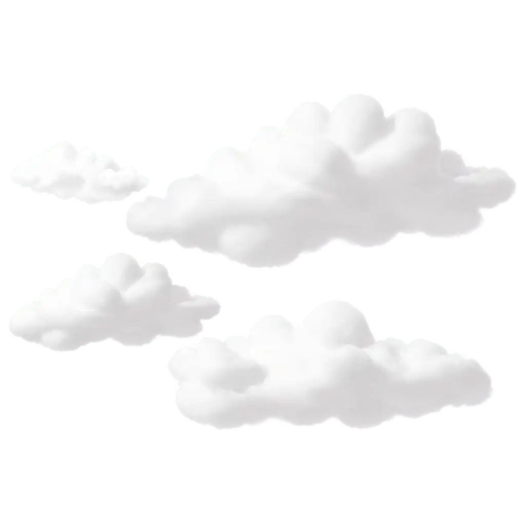 Three-Dimensional-White-Clouds-PNG-Image-HighQuality-Transparent-Cloud-Visuals-for-Creative-Projects