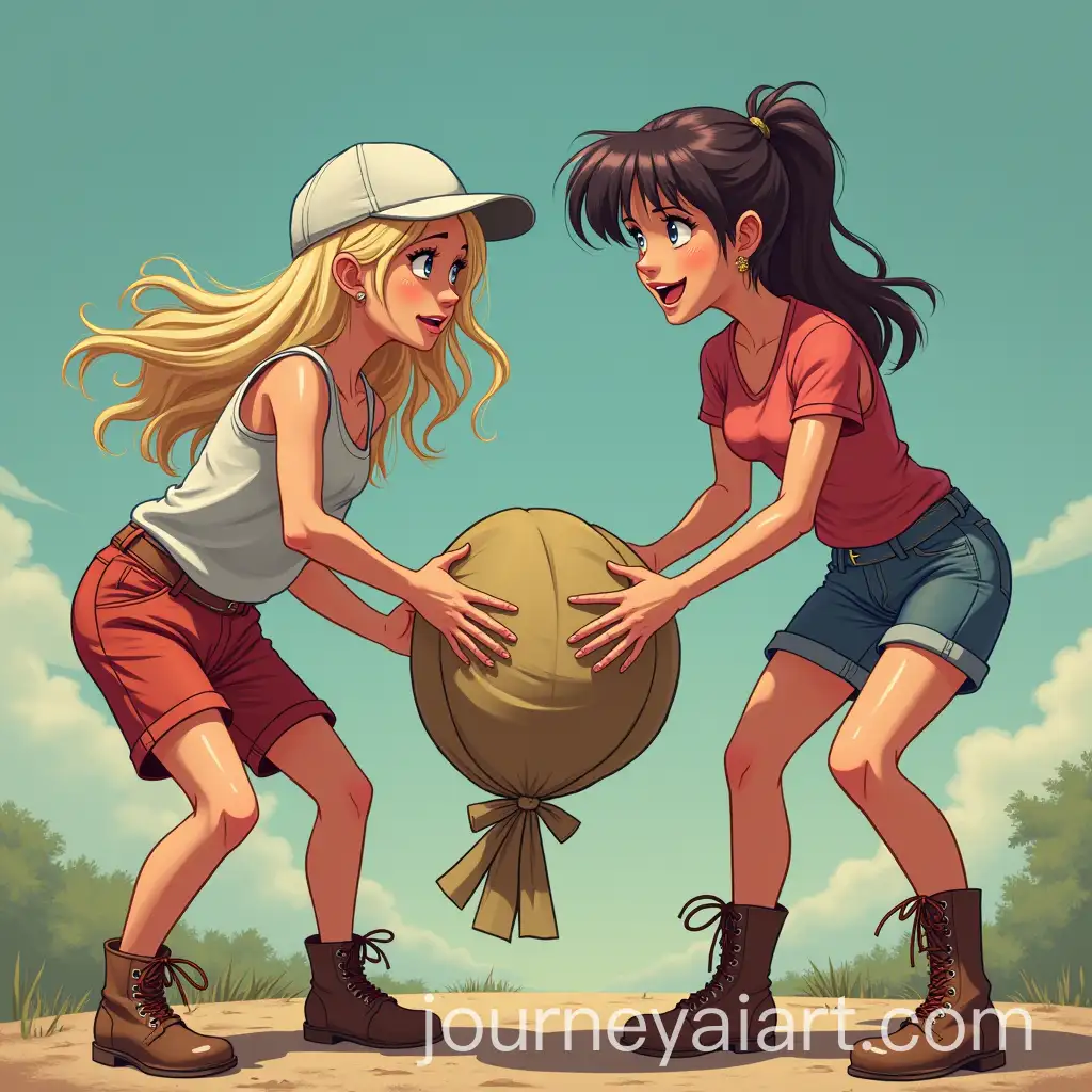 Anime-Women-Putting-WildAI-Image-Prompt-Expansion-Pig-in-a-Gunny-Sack