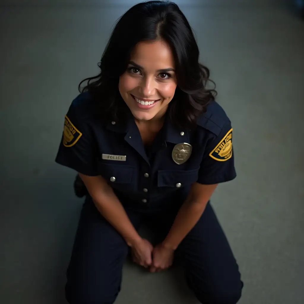 Melissa-Fumero-in-Sexy-Police-Uniform-Smiling-AwardWinning-Photorealistic-Image