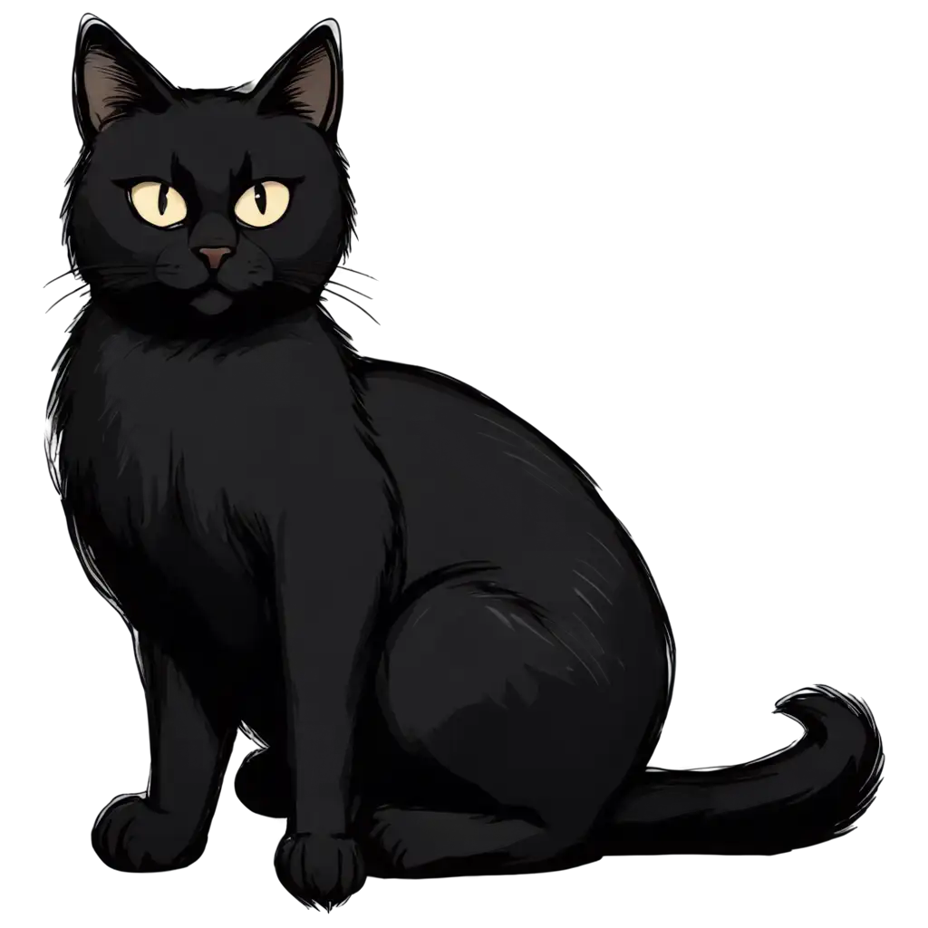 Detailed-Black-Cat-Sketch-PNG-Image-Enhance-Your-Design-with-Clarity