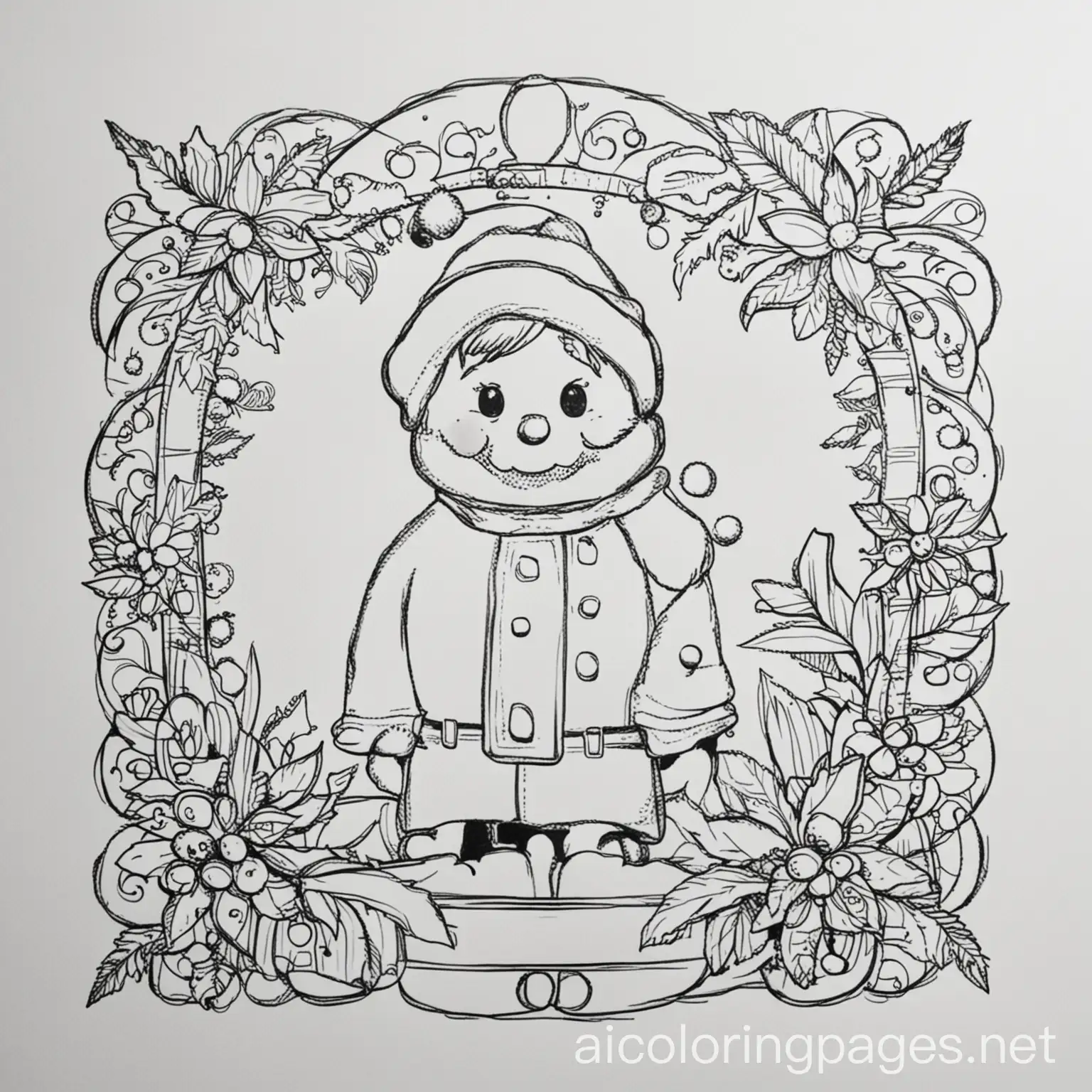 Simple-Christmas-Coloring-Page-for-Children-with-Bold-Line-Art