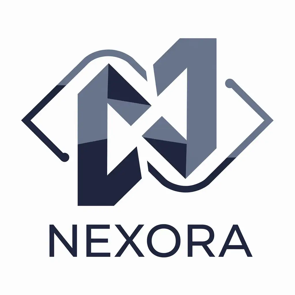 LOGO Design for NEXORA Technology Software Analysis Arrows with Moderate Style