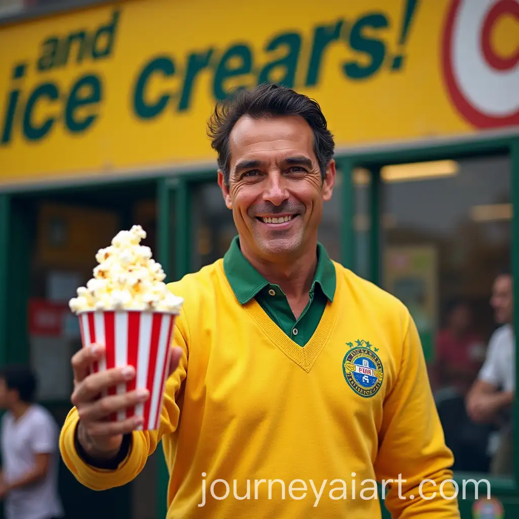 Bolsonaro-Selling-Popcorn-with-Ice-Cream-in-Hand-and-Slogan-Popcorn-and-Ice-Cream-Sinners