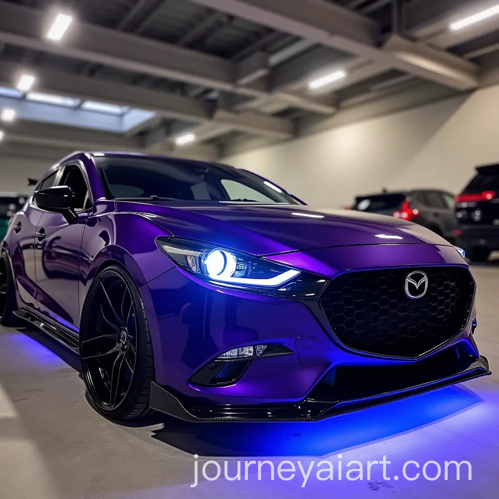 Mazda-3-HB-with-Lambo-Doors-and-Tornasol-PurpleBlue-Tuning