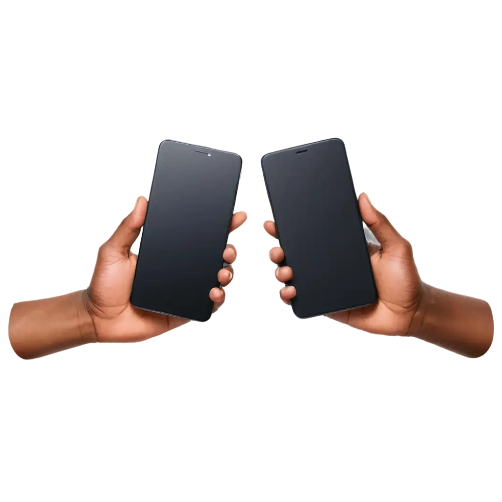 Black-Hands-Holding-Smartphones-in-Vertical-and-Horizontal-Orientation-PNG-Image-for-HighQuality-Web-Use