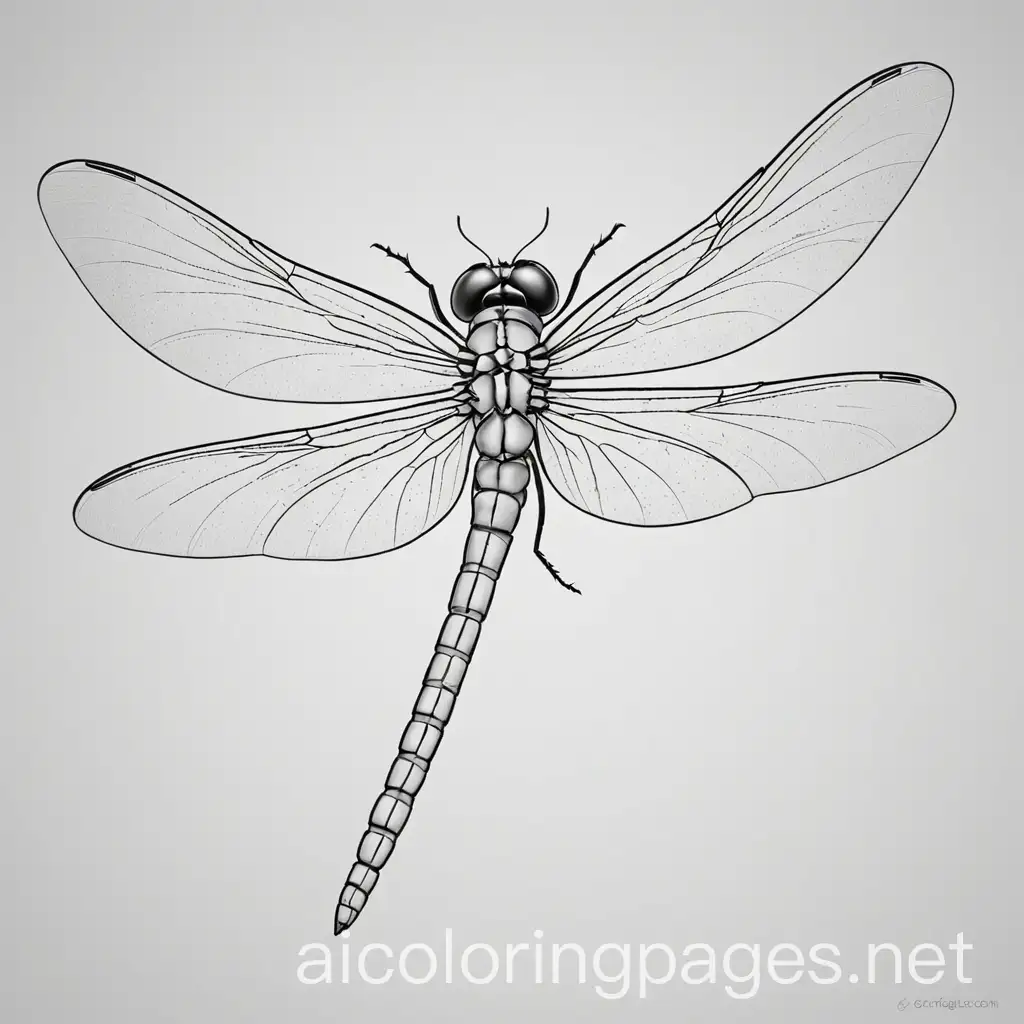 Dragonfly-Coloring-Page-with-Simplicity-and-Ample-White-Space