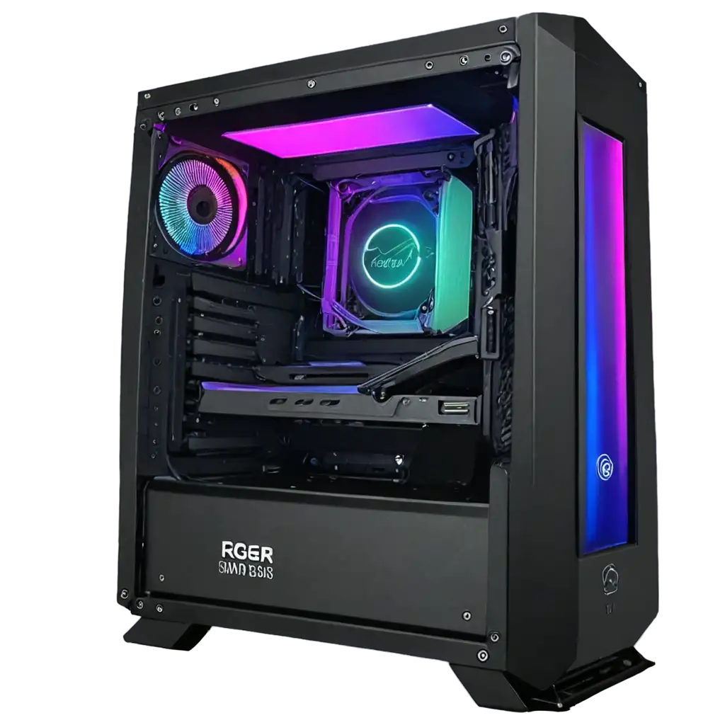 Vibrant-Gaming-PC-with-RGB-Lighting-HighQuality-PNG-Image