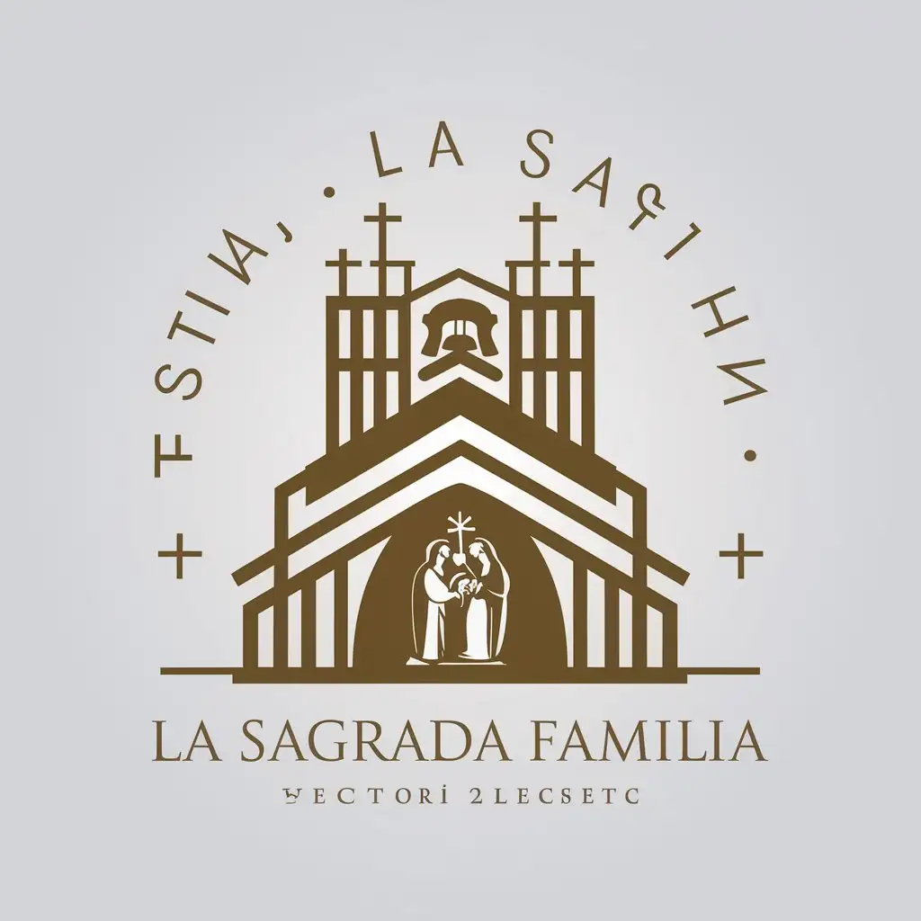 LOGO-Design-For-Festival-Minimalistic-Vector-Design-of-La-Sagrada-Familia