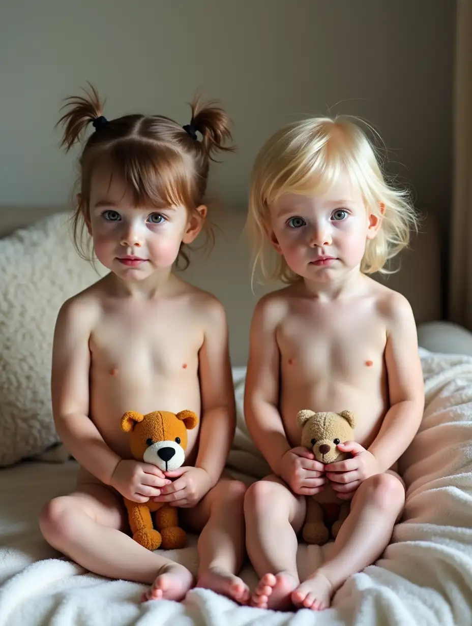 Two-Skinny-Toddler-Girls-in-Playroom-Holding-Stuffed-Animals