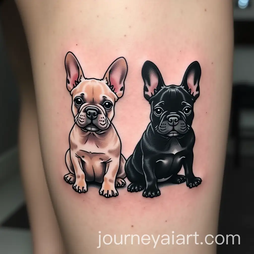 Minimalist-Tattoo-Design-Featuring-Two-FrenchAI-Image-Prompt-Expansion-Bulldogs-One-Black-and-White-One-All-Black