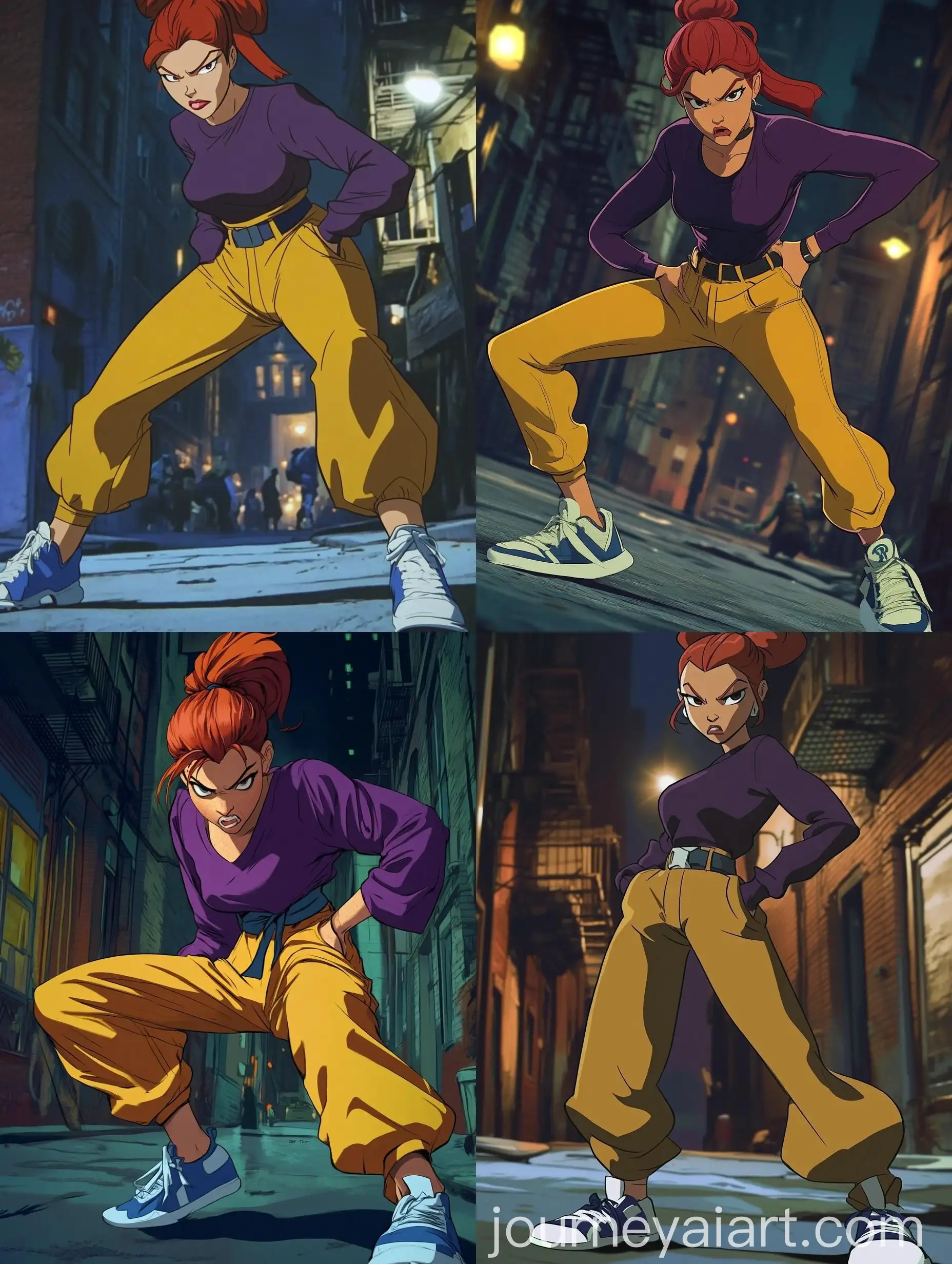 April-ONeal-in-Urban-Night-Scene-Cartoon-Style-Art