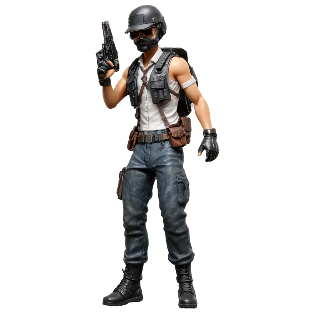 HighQuality-PUBG-Action-Figure-PNG-Image-Crafting-a-Digital-Replica-with-Detail