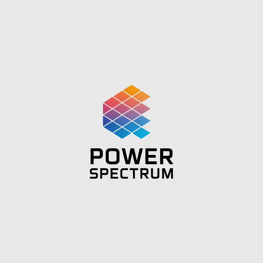 LOGO Design for Power Spectrum Minimalistic Grids Gradient in the Construction Industry