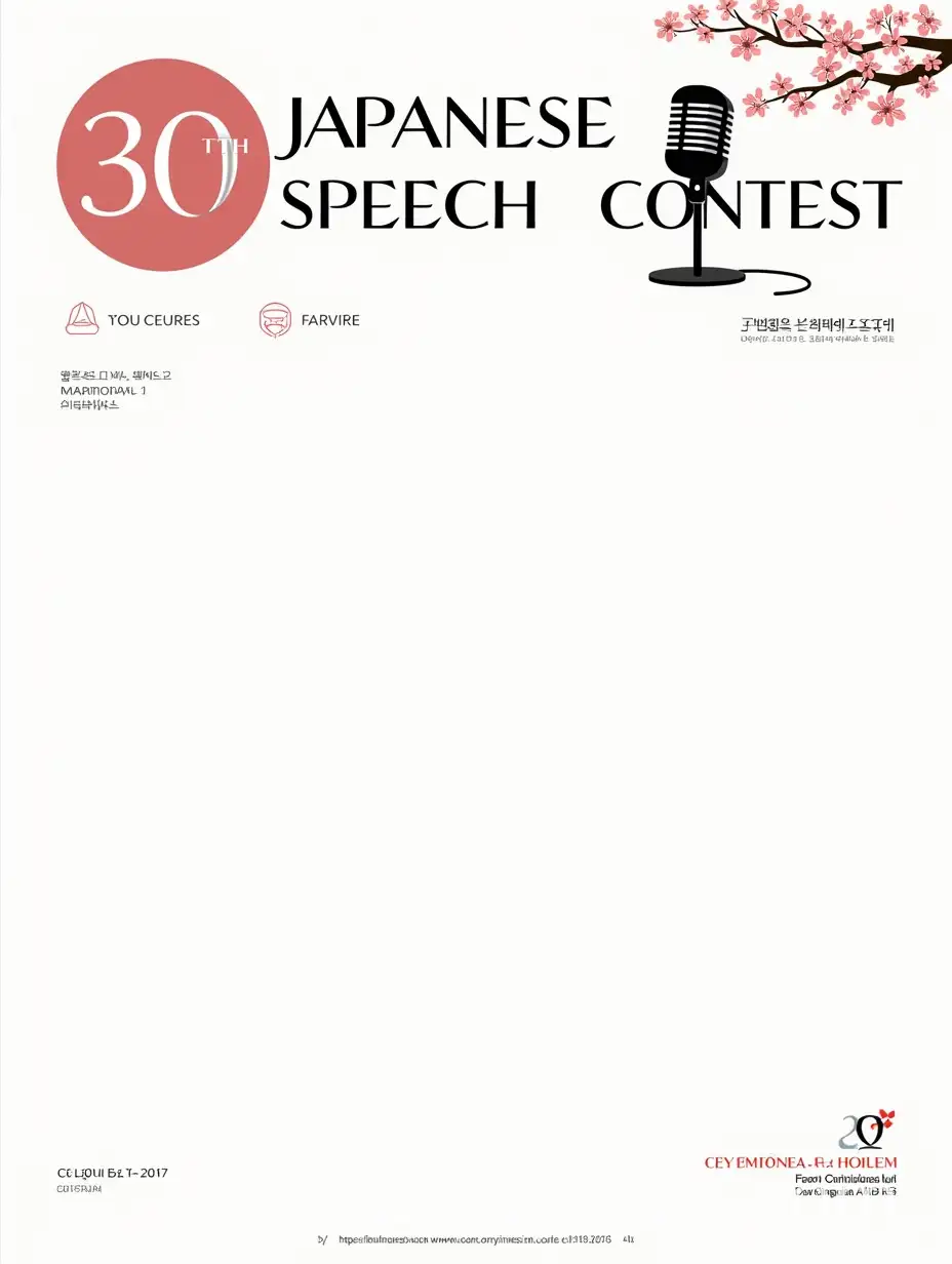 30th-Japanese-Speech-Contest-Promotional-Poster-Featuring-Cultural-Elements