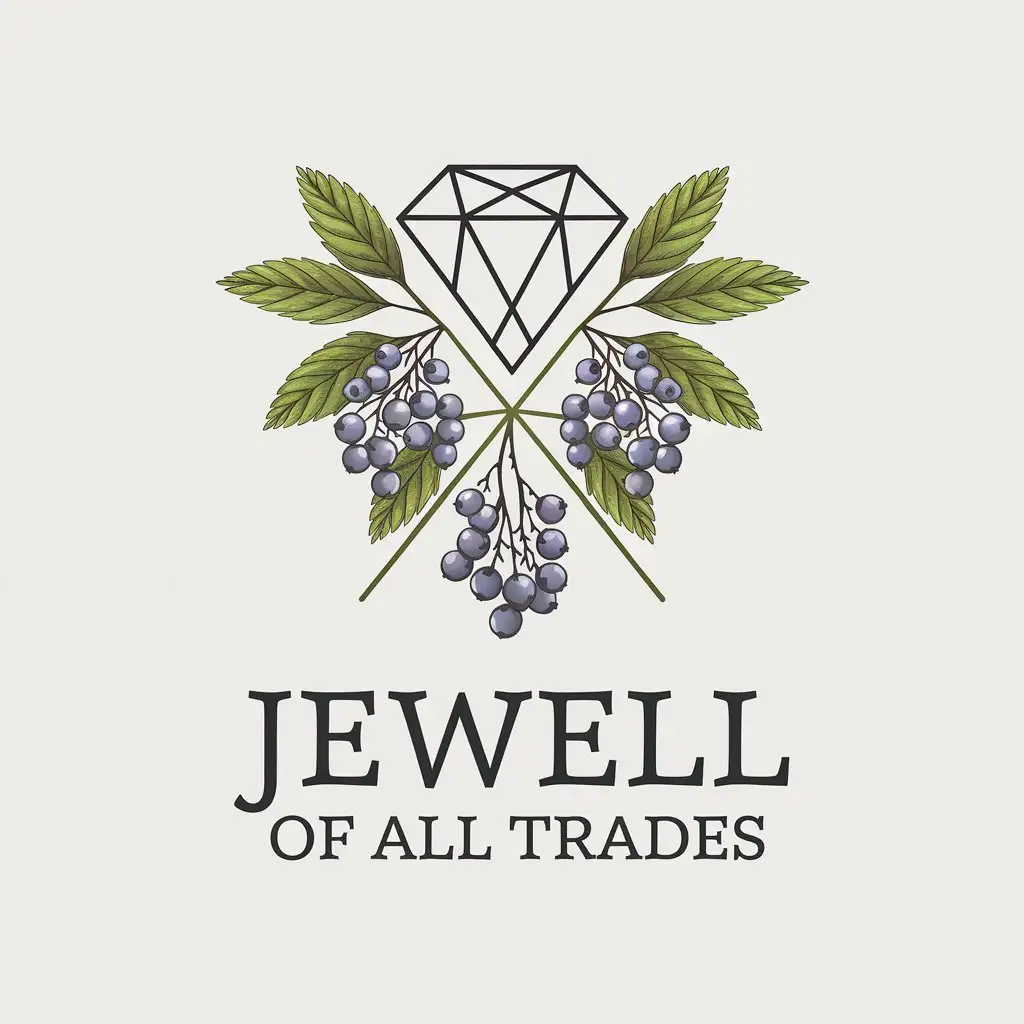 LOGO Design for Jewell of All Trades Elegant Jewels Elderberries with Natural Moderate Theme and Clear Background