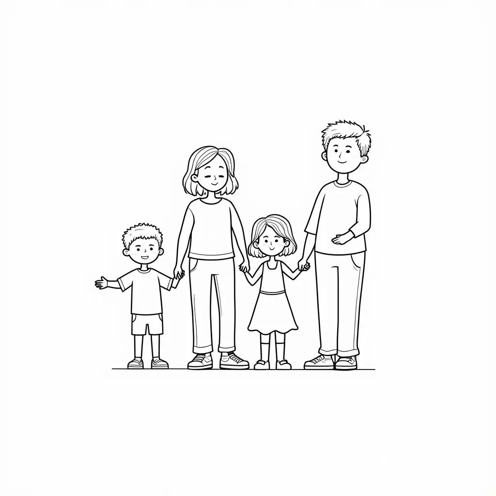 Family-with-Parents-Children-and-Grandmother-in-a-Heartwarming-Scene