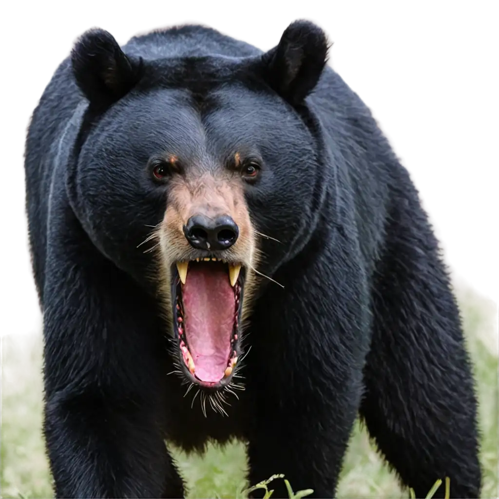 HighQuality-PNG-Image-of-a-Growling-Black-Bear-Charging