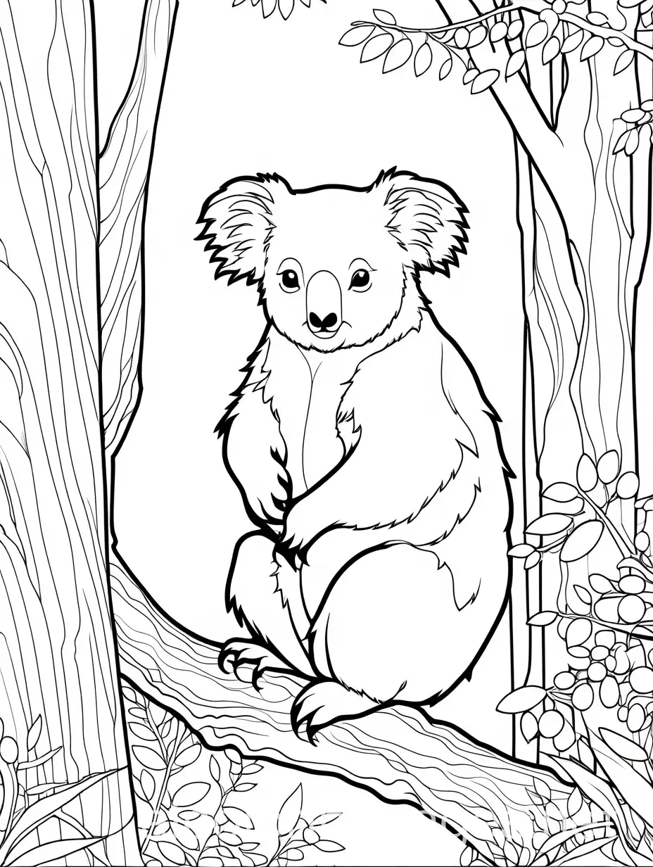 Koala-in-Australian-Forest-Coloring-Page-for-Kids