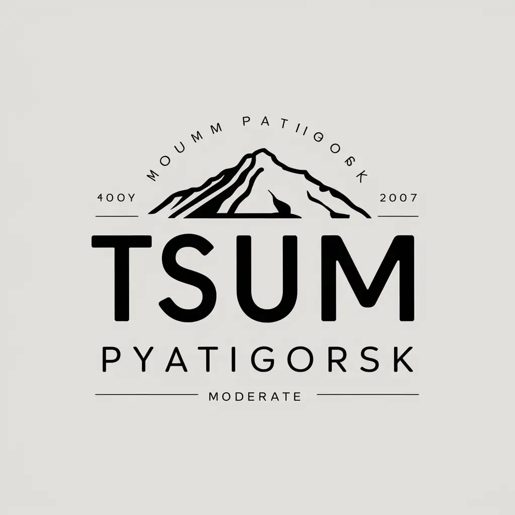 LOGO-Design-For-TsUM-Pyatigorsk-Elegant-Vector-Logo-with-Mount-Mashuk-and-TSUM-Letters