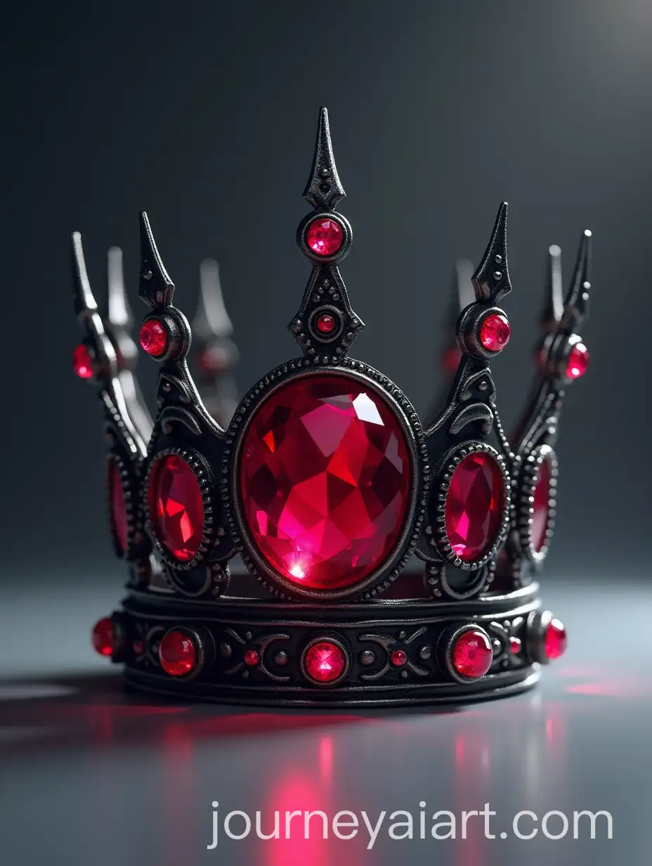 Elegant-Noble-Crown-with-Large-Ruby-Center-and-Spiked-Design