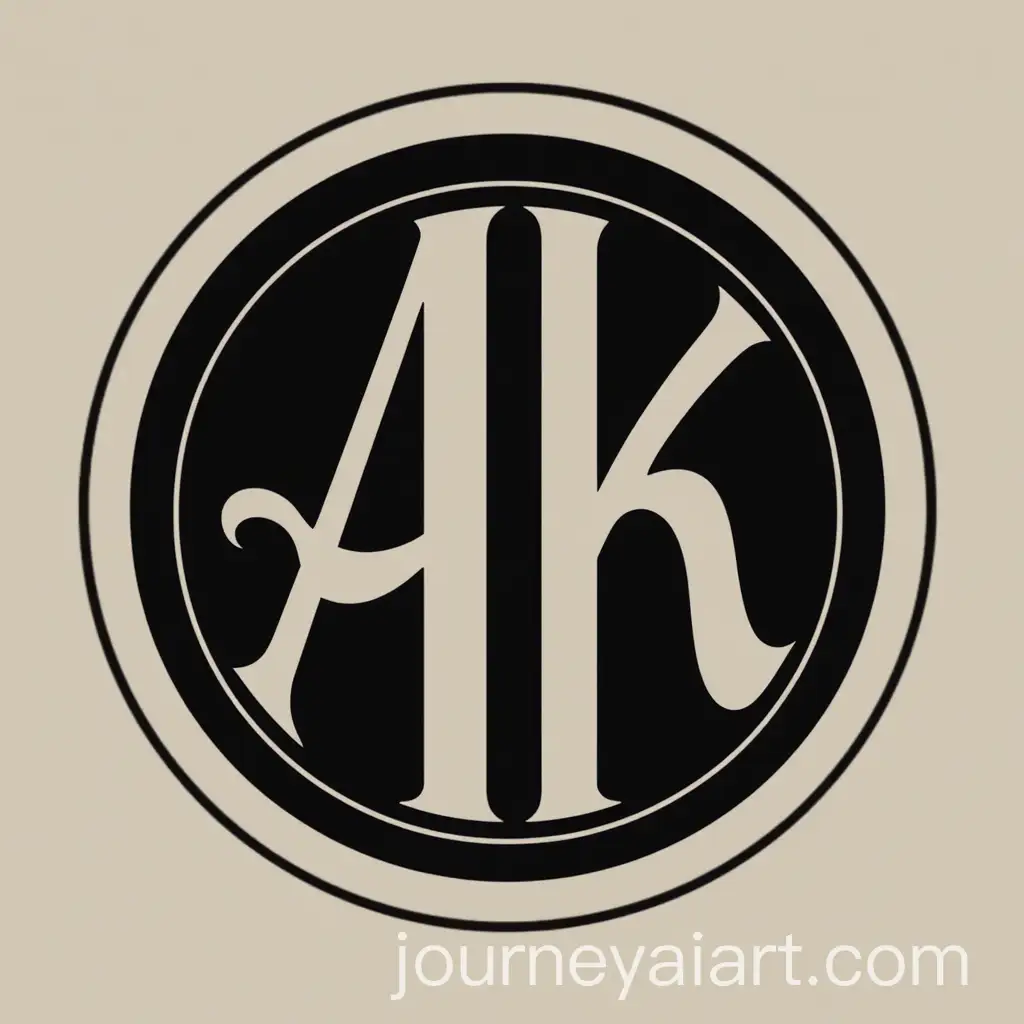 Modern-Creative-Monogram-Logo-with-AK-in-a-Circle