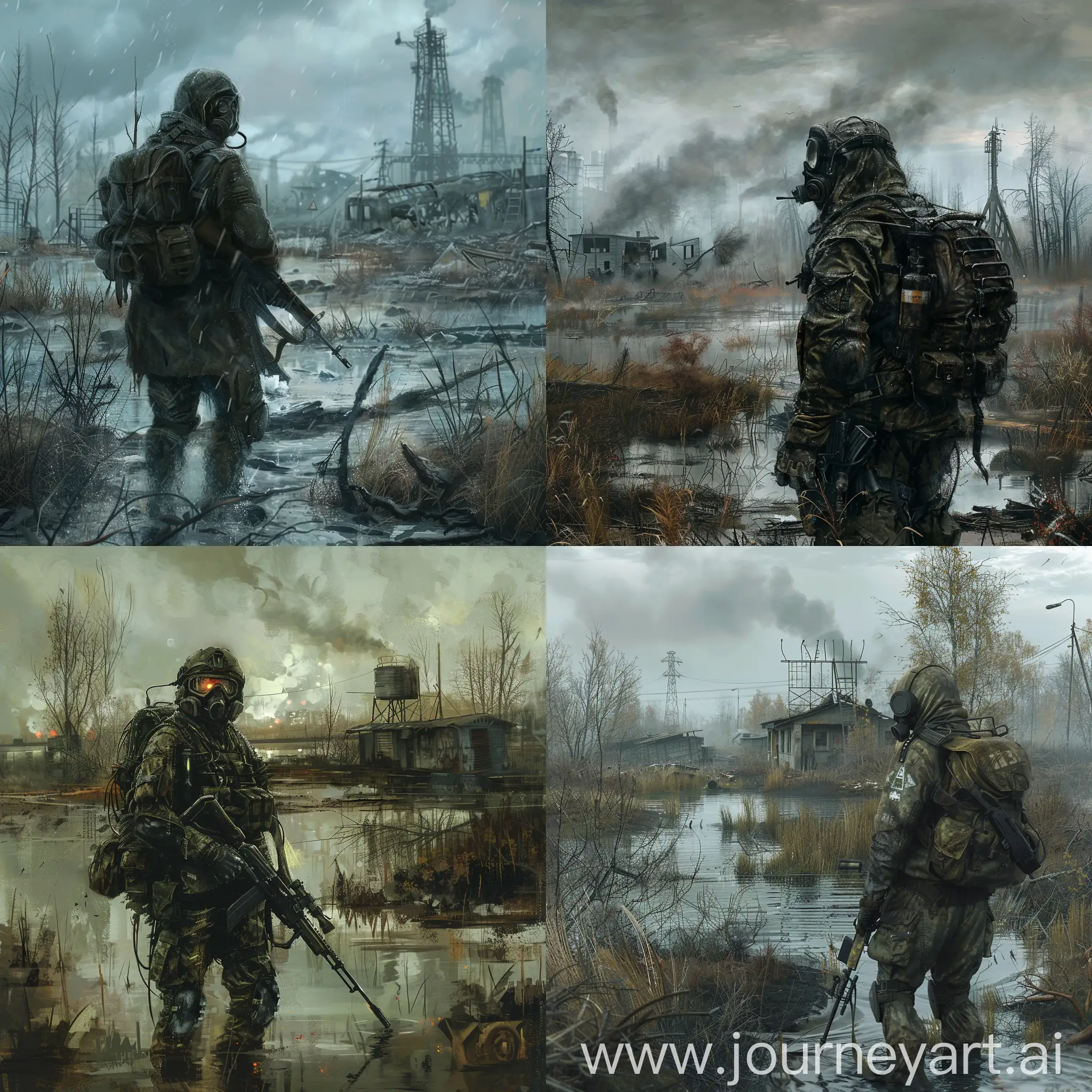 Stalker-in-Radioactive-Moscow-Swamp-with-Sniper-Rifle
