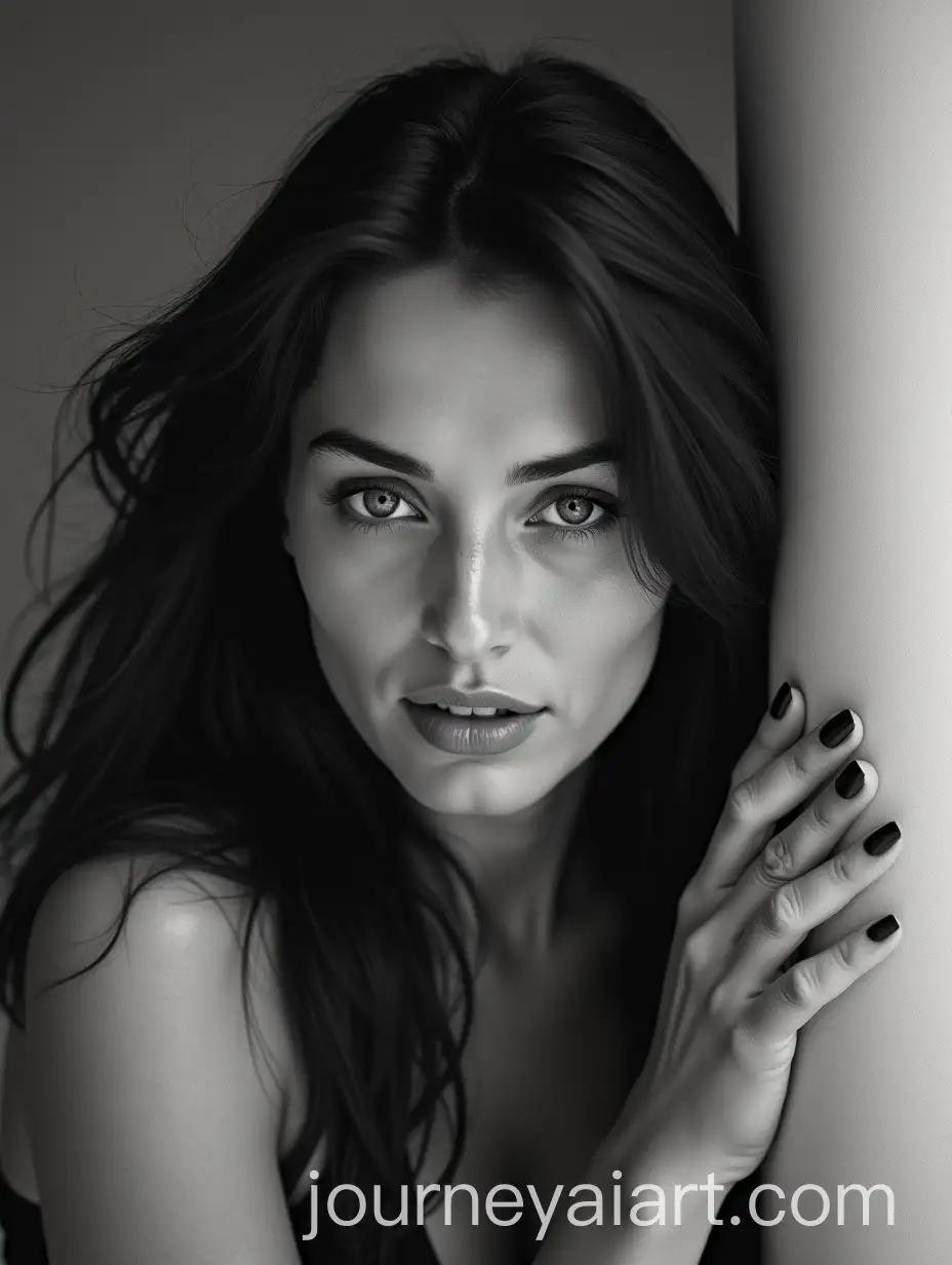 Young-Girl-Resembling-Monica-Bellucci-with-Elegant-Features