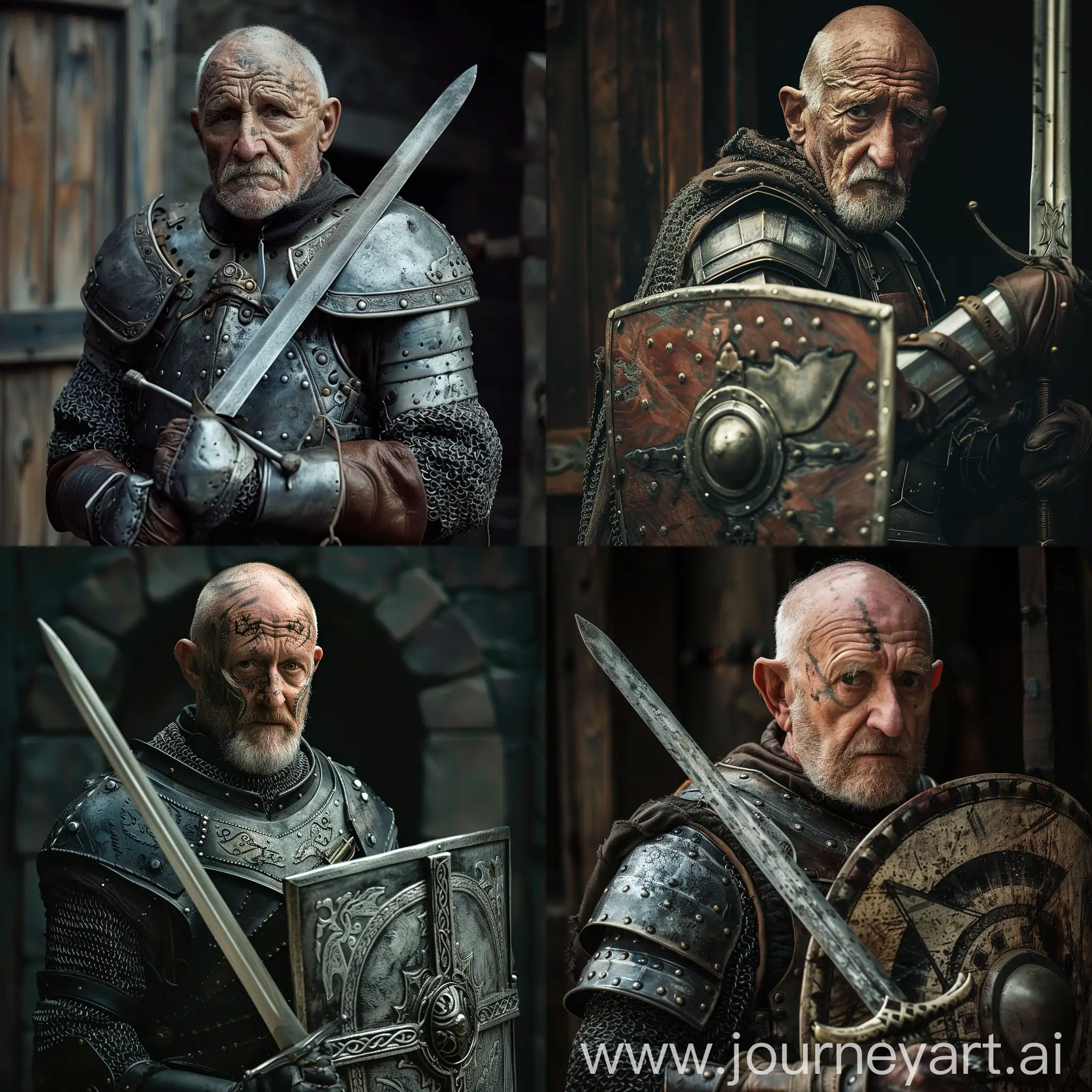 Mike-Ehrmantraut-in-Heavy-Armor-with-Sword-and-Shield