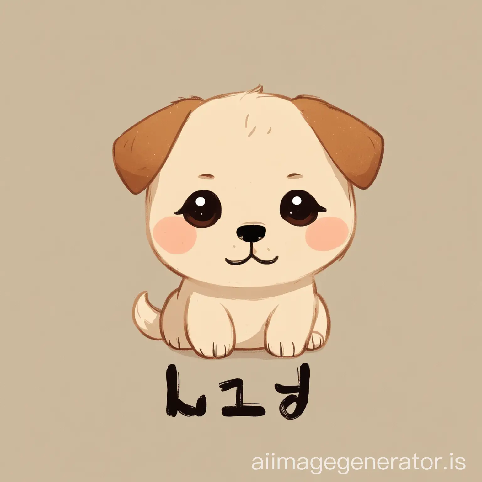 Cute-Dog-Named-Pochi-in-Simple-Drawing-Style